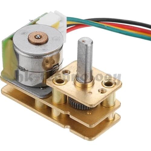 GM1024BY10 DC 5V 5/15/30RPM Micro Gear Motor 2-Phase 4-Wire Stepping Motor All Metal Gearbox