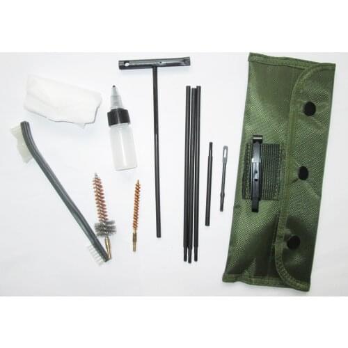 Green World 15pcs/lot .22cal Gun Cleaning Kit, Clean Rifle Gun brush Tool Set