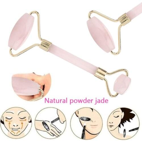 Jade Massager Roller Facelift Anti-Aging Jade Roller Cute Jade Anti Wrinkle Natural Body Pink