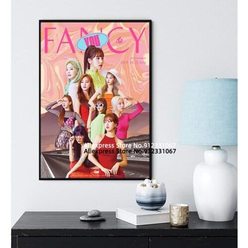 FANCY YOU Korean girl group TWICE album Star Poster Prints Canvas Painting Wall Art Pictures for Home Decoration Cuadros