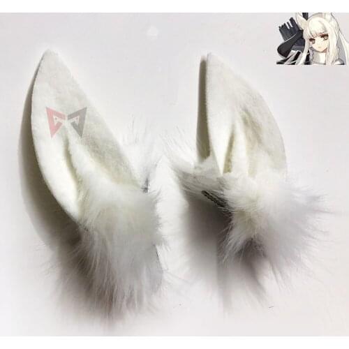 New Handmade Arknights Platinum Cosplay Prop Fox Ears Hairpin Hair Hoop As Gift Custom Made For Game Party Costume Accessories