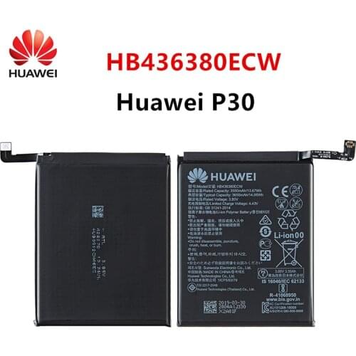 100% Orginal Huawei HB436380ECW 3650mAh Battery For HUAWEI P30 ELE-L09 ELE-L29 ELE-AL00 ELE-TL00 Mobile Phone Batteries