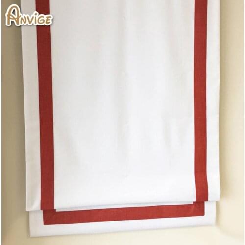 Anvige Modern 60+ Colors Custom Roman Shades With Trim Window Blinds Ready To Install Materials Included