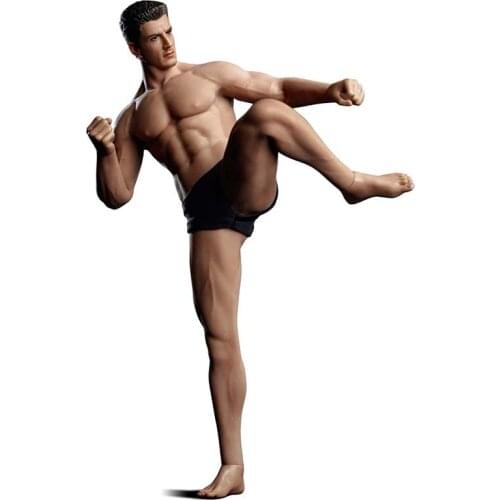 TBLeague 1/12 Super-Flexible Male Seamless Body Action Figure with Head Sculpt TM01A /TM02A Fitness Suntan Skin Soldier Figures