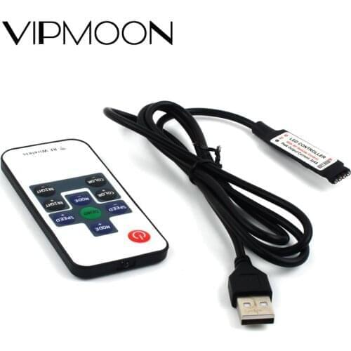 DC 5V 12A USB LED Strip RGB Controller Mini 10Key RF Wireless Remoter Control for LED Strip light For TV Back Under Cabinet Lamp