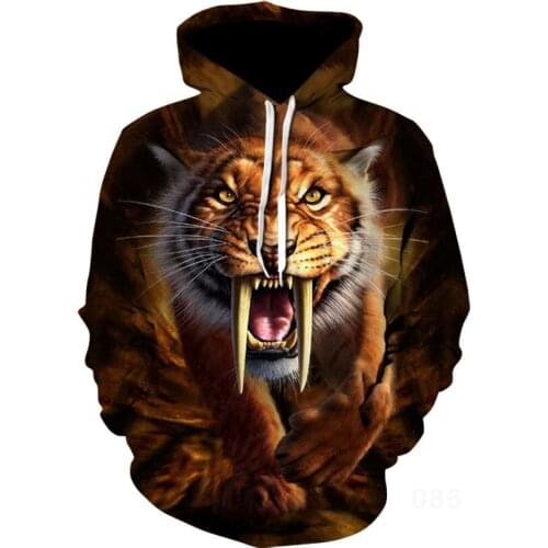 Spring and Autumn Animal Lion 3D Print Hoodie Mens Womens Sweatshirt Fashion Pullover Hooded Sportswear Casual Pocket Jacket W