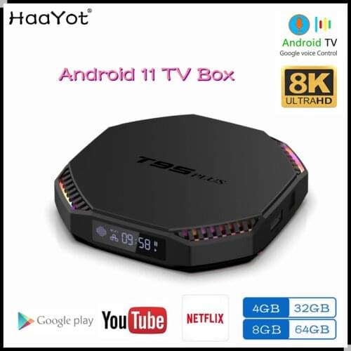 Android 11.0 TV Box 8G RAM RockChip RK3566 8K Ultra HD Smart Media Player 5GHz WiFi Bluetooth Set Top Box Quad-Core Google Voice