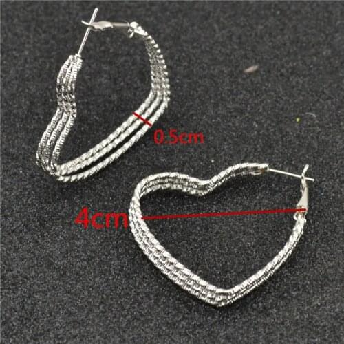 Hoop Earrings for Women Love heart shape 2021 Fashion Jewelry Accessories Casual trend style High quality Fine Ladies Earings