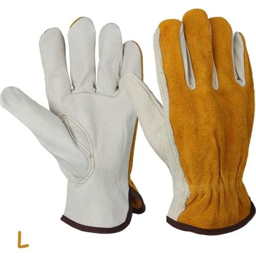 1 Pair Working Welding Working Gloves Hands Protection Thorn Proof Anti-Puncture Wear-Resisting Gardening Gloves