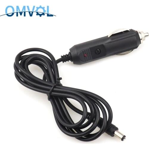 1PC 1.5m cable 12V Cigarette Lighter Plug Connector Fused With Light LED