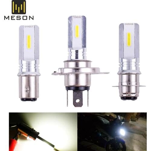1PC P15D H4 H6M BA20D Led Motorcycle Headlight Bulb COB LED Motorcycle Scooter Light Lamp Moto Accessories Super Bright 12V