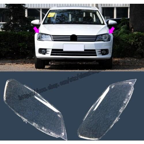 For Volkswagen Bora 2013 2014 2015 Pair Headlight Lens Headlamp Cover L+R 2pcs Car modification accessories