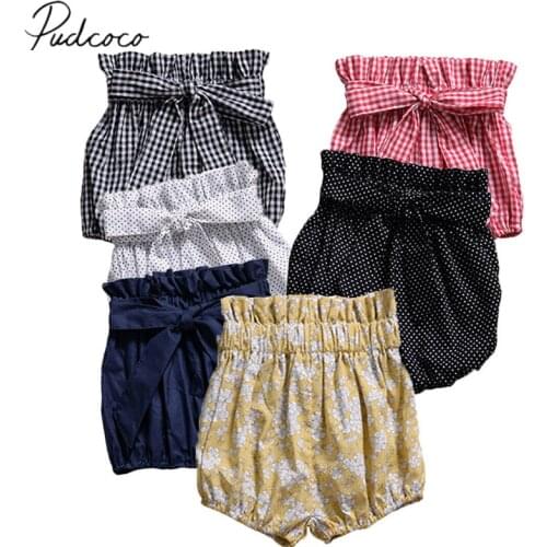 2019 Children Summer Bottoms Casual Newborn Infant Baby Boy Girl Kids Pants Shorts Bottoms PP Bloomer Floral Bow Panties 6M-4T