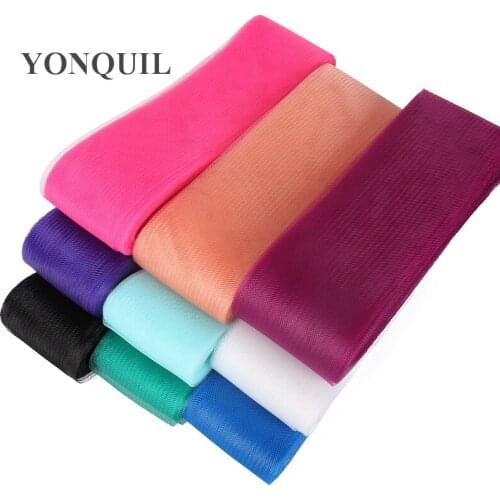 3.2''/8cm Crinoline Hair Accessories Elastic Mesh Fabric Nylon Women Fascinators Caft 100Yards/Lot 35Color for Select