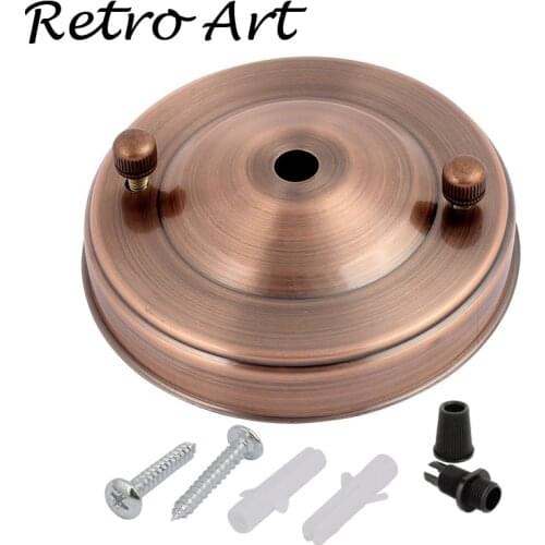 FREE shipping D100mm Polished Vintage Styled Metal Ceiling Rose with cord grip antique ceiling canopy for pendant lighting