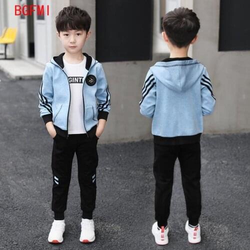 Spring and Autumn Clothing Boys Girls Childrens Suits School Sportswear Team Uniform Tops + Pants 2-Piece Set
