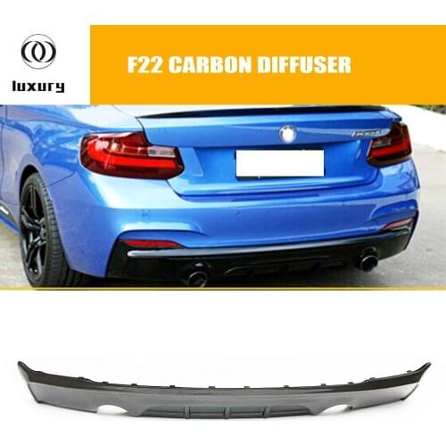 F22 TMS Style Carbon Fiber Rear Bumper Diffuser Lip Spoiler for BMW F22 M235i M-tech M-sport Bumper 2014 - 2019