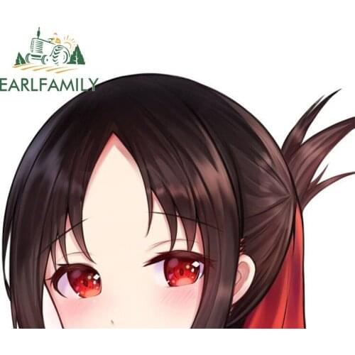 EARLFAMILY 13cm x 9.4cm for Kaguya Sama Cute Girl Car Stickers Surfboard Waterproof Car Styling Custom Printing Vinyl Material
