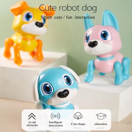 Electronic Robot Dog Toy with Gesture Sensing Lights and Puppy Sounds Intelligent Playiing Music Gift for Girls Kids Boys
