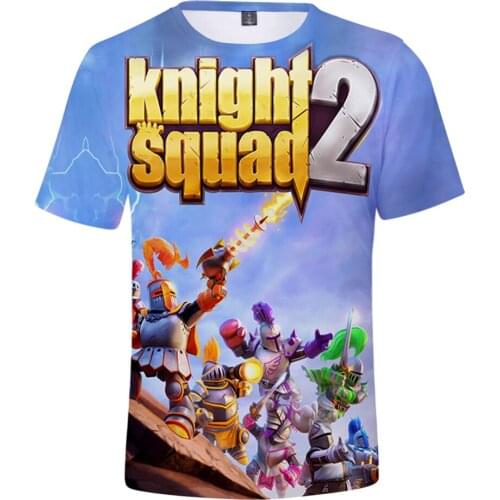 Knight Squad 2 3D Print Spring Summer Preppy Style Men/Women Street Clothes T-shirt Youthful Gothic HIP HOP Retro Innovation
