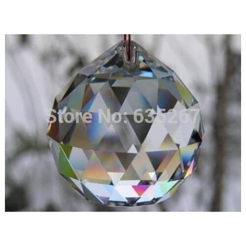 Crystal Ball 300pcs/Lot 30mm Glass Faceted Ball Crystal Glass Chandelier Parts Crystal For Chandelier Accessories Parts