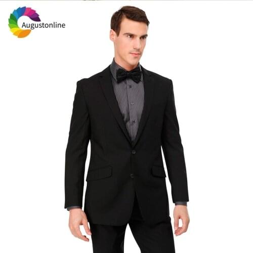 Tailored Men Suits For Wedding Black Evening Party Bridegroom Custom Slim Fit Formal Prom Groom Tuxedo Best Man Blazer 2Piece