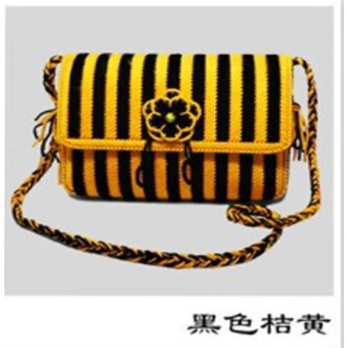 Cross-stitch wallet embroidered by yourself, womens handbag, wool embroidery, three-dimensional embroidered handbag, shoulder b