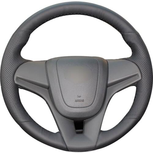 Black Natural Leather Car Steering Wheel Cover for Chevrolet Cruze 2009-2014 Aveo 2011-2014 Holden Cruze 2010