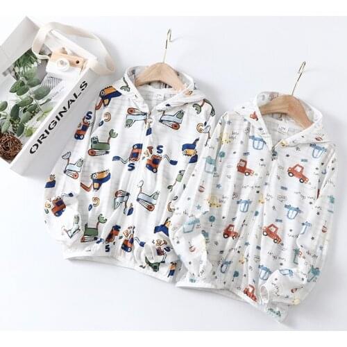 Summer Sunscreen Hooded Jacket For Boys Girls New Cute Cartoon Breathable Coat Air-conditioned Rooms Prevent Colds Kids Clothing