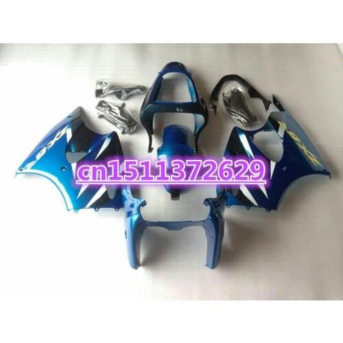 HOT sales Fairings for Kawasaki ZX-6R 2000-2001 2002 Ninja 636 blue white black fairings ZX6R 00 01 02-Dor D injection