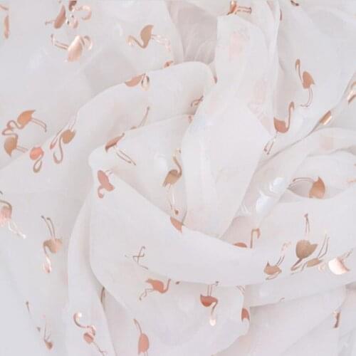 Cosplay Material Dancing Dress Fabric Chiffon Shiny Silky Chiffon Thin Bronzed Swan Fabric Bronzing Wedding costume DIY 1M/lot