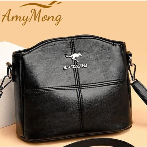 Fashion Soft Leather Shoulder Crossbody Messenger Bags for Women 2021 Luxury Designer Handbags Purses Female Waterproof Bag Sac