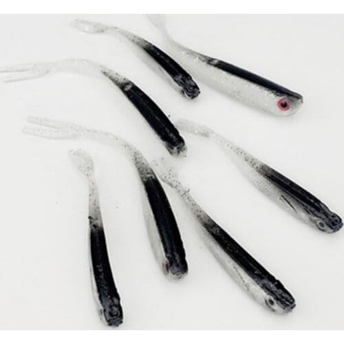 Soft Lure 75mm Silicone Swimbaits isca Artificial Worm Soft Bait Fish Wobblers Bass Carp Flying Fishing Lure