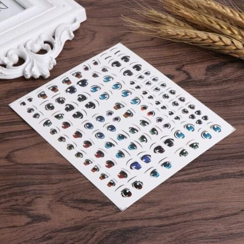 Cartoon Eyes Stickers Anime Figurine Doll Face Organ Paster Clay Decals Q0KA