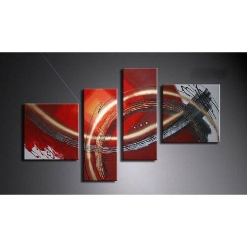 4 Piece abstract hand painted Modern Painting Canvas Wall Art Cuadros Pictures for Home Decor Living Room