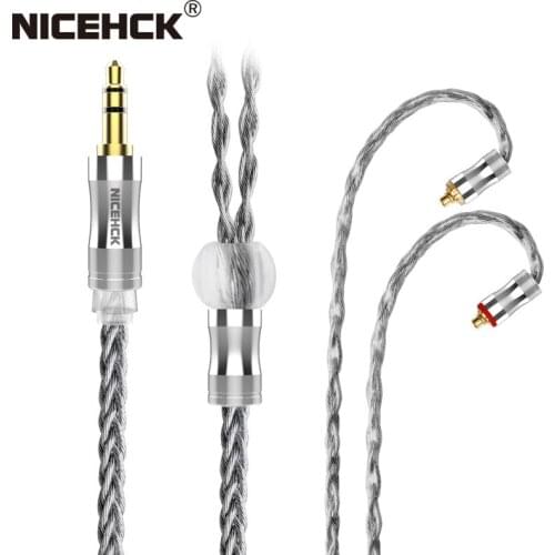 NICEHCK DarkJade 8 Strand Graphene Silver Plated OCC Earphone Cable Litz 3.5/2.5/4.4 MMCX/0.78mm 2Pin For CIEM MK3 KXXS Mojito