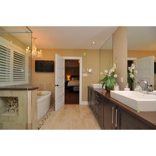 2017 new style shaker square profiles highly durable solid wood door paint grade interior wood door entry doors ID1606021