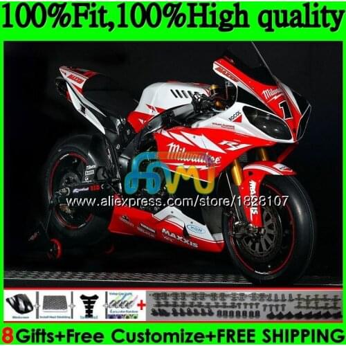 OEM Injection For YAMAHA YZF 1000 R 1 YZFR1 13 14 124BS.0 YZF-1000 YZF R1 1000CC YZF1000 YZF-R1 2013 2014 Fairing Red white Hot