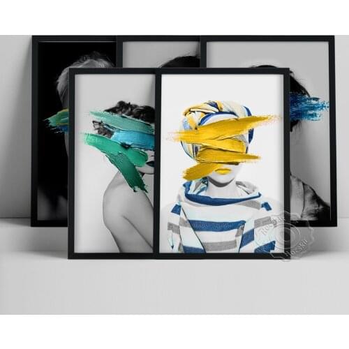 Sexy Fashion Girl Poster, Modern Figure Portrait Wall Picture, Abstract Woman Wall Stickers, Beauty Salon Barber Shop Wall Decor