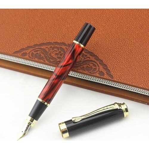 High quality JinHao 500 Calligraphy Fountain Pen Luxury Metal 0.5mm 1.0mm Nib Ink Pens School Office Supplies caneta tinteiro