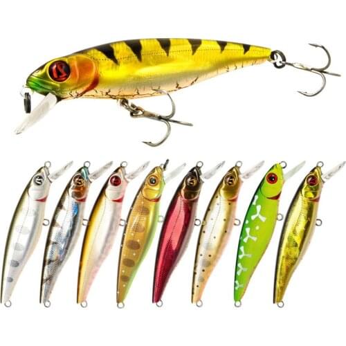 8.5cm9.6g Minnow Fishing Lure Artificial Floating Water Crack Belly Plastic Hard Bait Anti-corrosion Bass With Sharp Hook 2021