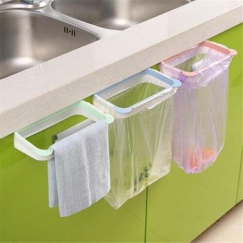 Hanging Kitchen Cabinet Hanging Trash Rack Cupboard Door Back Trash Rack Storage Garbage Bag Holder