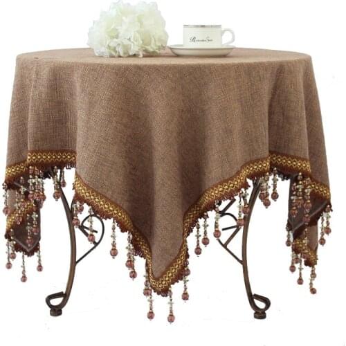 Linen Continental upscale rustic square tablecloth cotton cloth tablecloths round tablecloths Western Round tablecloth
