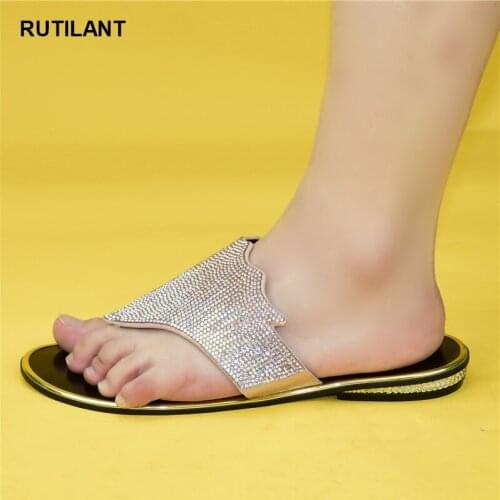 Italian Style Slingbacks African Women Slippers High Quality African Wedding Shoes Ladies Shoes Summer Slippers Good Quality