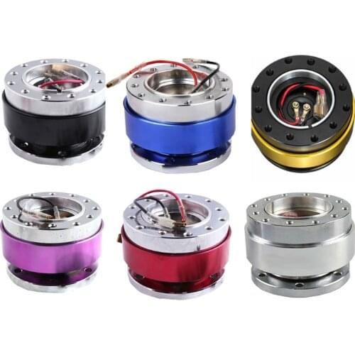 Universal 6 Hole Steering Wheel Snap off Hub Adapter Auto Quick Release Aluminum Alloy Refit Device Kit