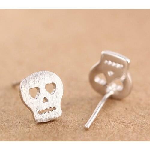 SMJEL New Multiple Earings Fashion Jewelry Ghost Skull Bowknot Cat Stud Earrings for Women Anti-allergic Snowfalke Earring bijou