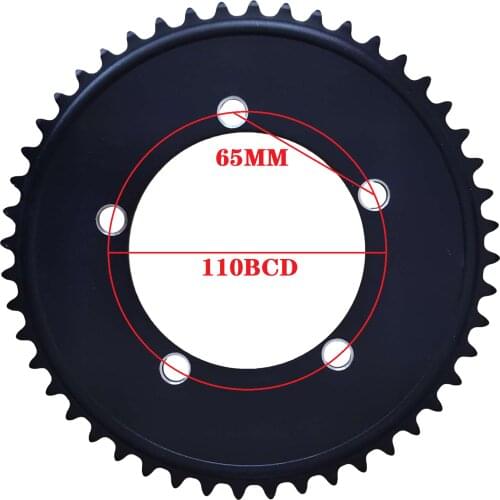 TRUYOU Fixed Gear 110 BCD Chainring 1/8" Bicycle Chain Wheel Track Bike Fixie Single Speed CNC Bike 44T 46T 48T 50T 52T 53T