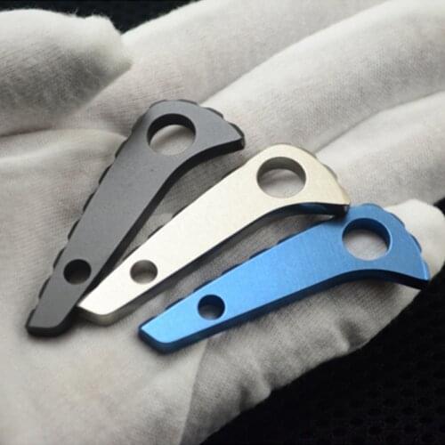 1PC Titanium Alloy C81 Spine Spider Knife Blade Keel Spine Para 2/Para 3 EDC Titanium Alloy Keel Back Knives Accessories