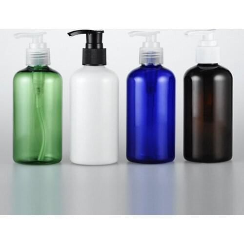 20pcs 220ml Empty PET Lotion Cream Shampoo Shower Gel Pump Bottle 220cc Plastic Cosmetic Bottle Travel Packaging DIY Container