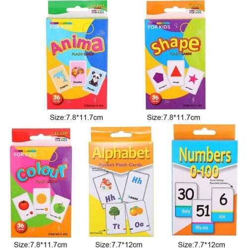 36Pcs Baby Learning Cards Montessori Letter Number Flash Cards Kids Math Toy Educational Toy Learning Toys For Children Teaching